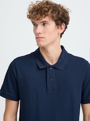 Casual Friday Blue Solheim Short Sleeve Pique Polo Shirt - Image 4 of 7