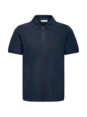 Casual Friday Blue Solheim Short Sleeve Pique Polo Shirt - Image 6 of 7