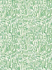 Hoopla Walls Emerald Maze Squiggle Wallpaper A4 Sample - Image 1 of 1