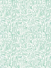 Hoopla Walls Seafoam Maze Squiggle Wallpaper A4 Sample - Image 1 of 1
