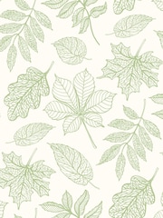 Hoopla Walls Apple Leaf Silhouette A4 Wallpaper Sample - Image 1 of 1