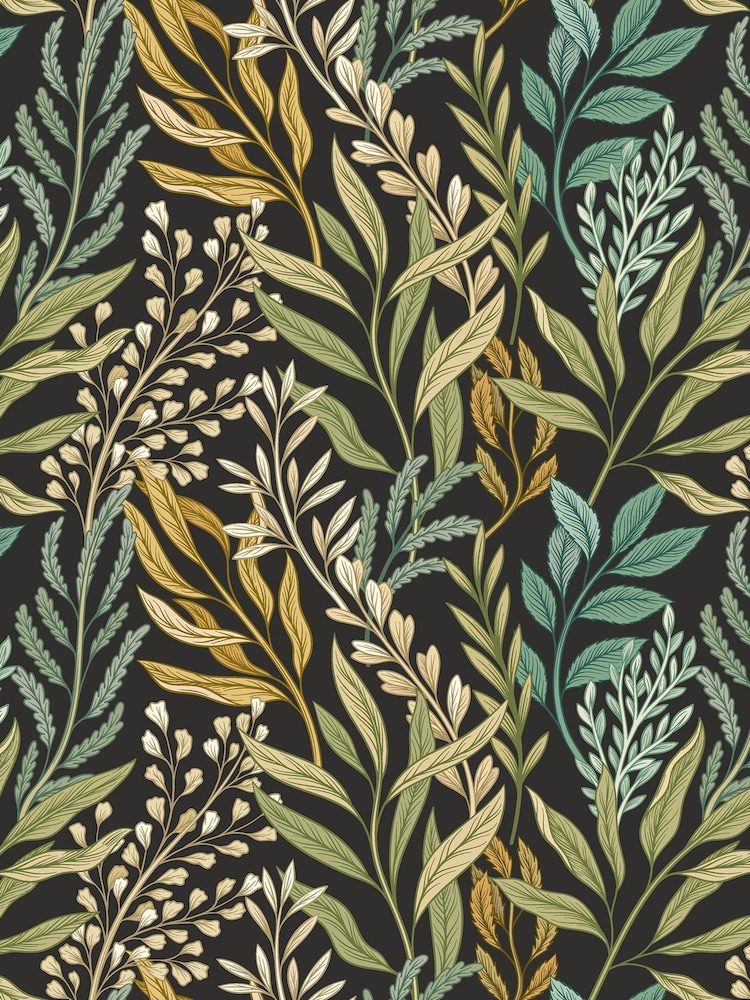 Hoopla Walls Ruby Green Verdant Leaves Wallpaper A4 Sample - Image 1 of 1 Hoopla Walls Ruby Green Verdant Leaves Wallpaper A4 Sample - Image 1 of 1