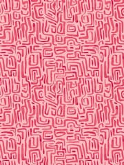 Hoopla Walls Raspberry Maze Squiggle Wallpaper A4 Sample - Image 1 of 1