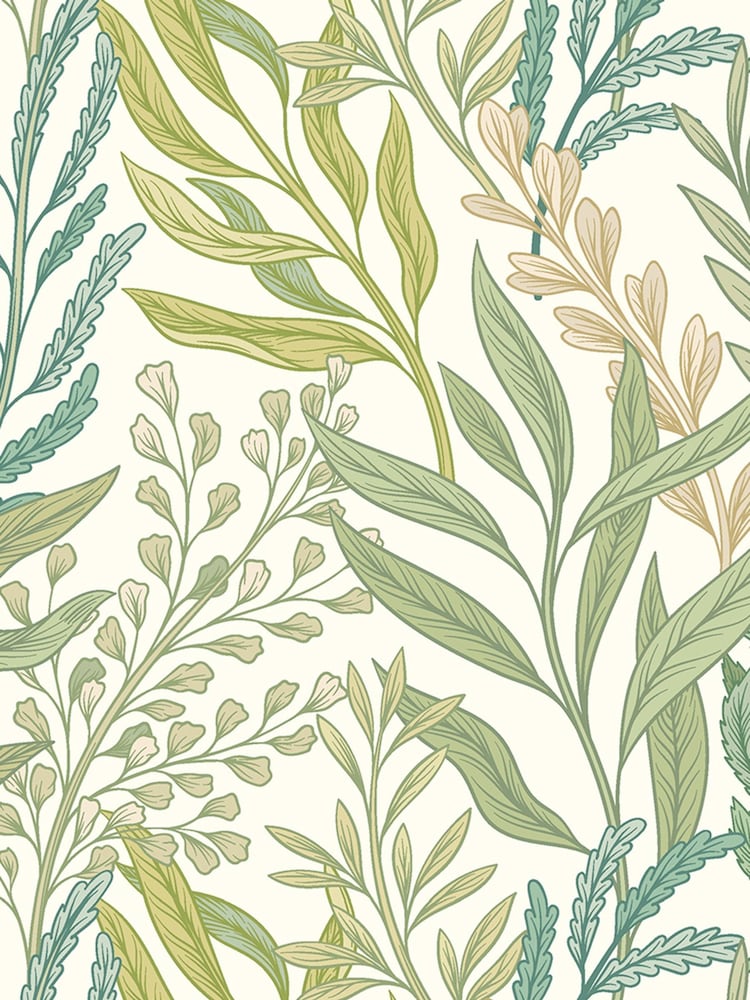 Hoopla Walls Vintage Ochre Verdant Leaves Wallpaper A4 Sample - Image 1 of 1 Hoopla Walls Vintage Ochre Verdant Leaves Wallpaper A4 Sample - Image 1 of 1