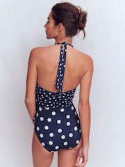 Boden Blue Wrap Over Swimsuit - Image 3 of 6