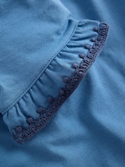 Boden Blue Ruffle Sleeve T-Shirt - Image 3 of 3