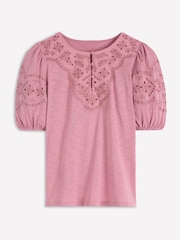 粉色 - Boden Ada Broderie Mix Top - 圖片 3，共 5