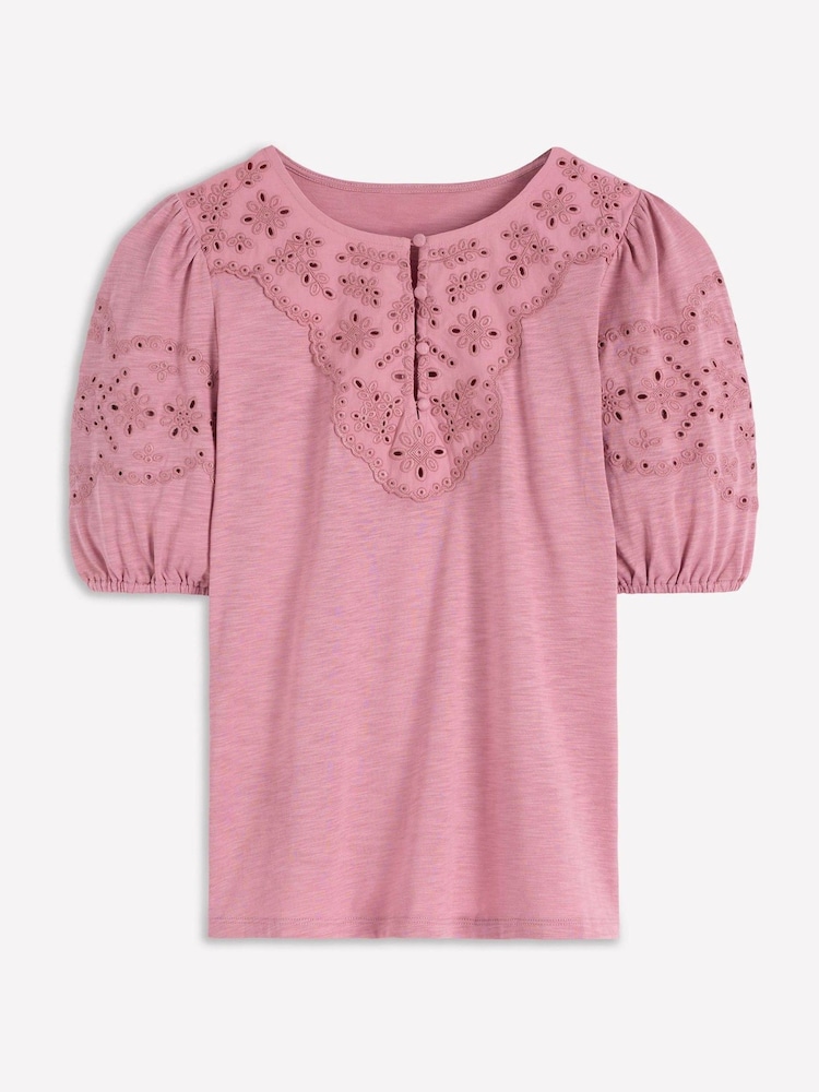 粉色 - Boden Ada Broderie Mix Top - 圖片 5，共 5