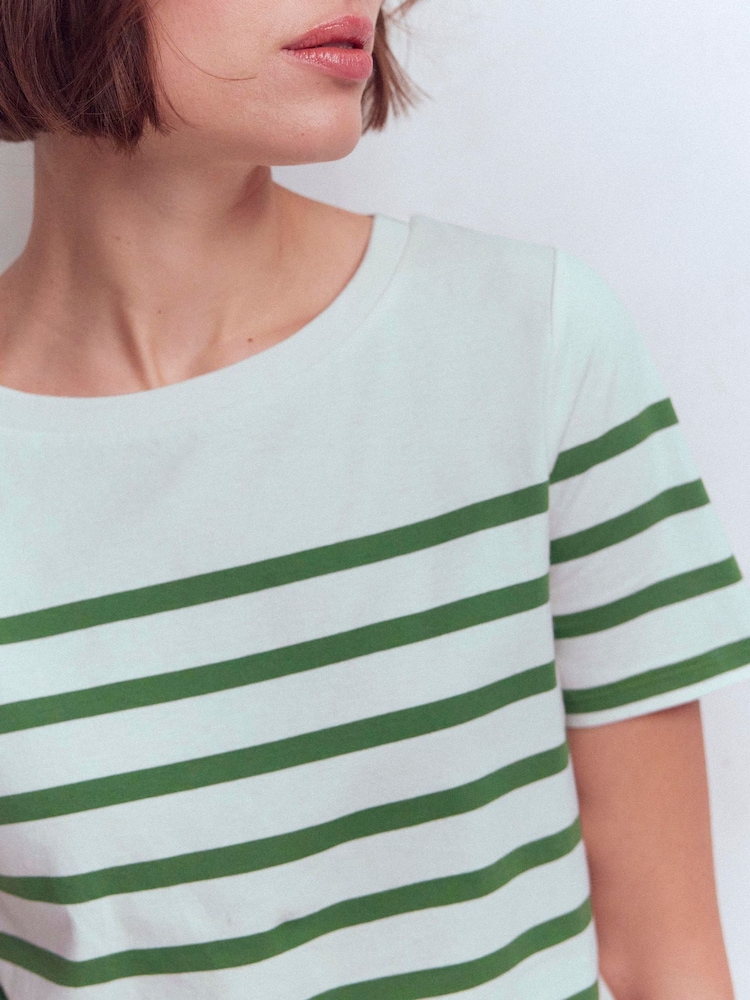 أخضر - Boden Olivia Short Sleeve Breton T-Shirt - صورة 2 من 5 أخضر - Boden Olivia Short Sleeve Breton T-Shirt - صورة 2 من 5