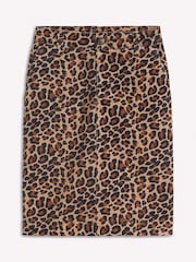 Boden Brown Straight Denim Skirt - Image 5 of 5