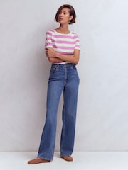 أرجواني - Boden Olivia Short Sleeve Breton T-Shirt - صورة 1 من 6