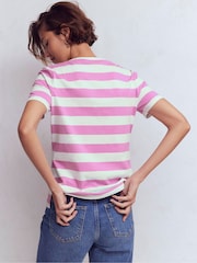 أرجواني - Boden Olivia Short Sleeve Breton T-Shirt - صورة 2 من 6