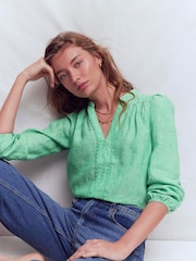 Boden חולצת פשתן עם צווארון חריץ - תמונה 1 מתוך 6