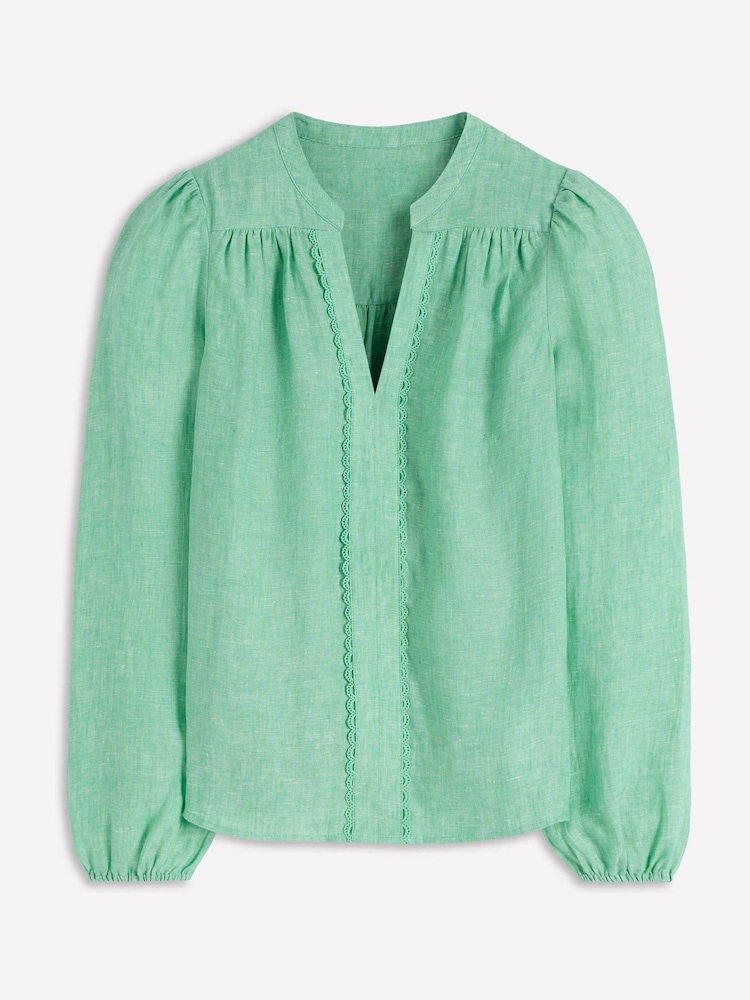 Boden חולצת פשתן עם צווארון חריץ - תמונה 6 מתוך 6