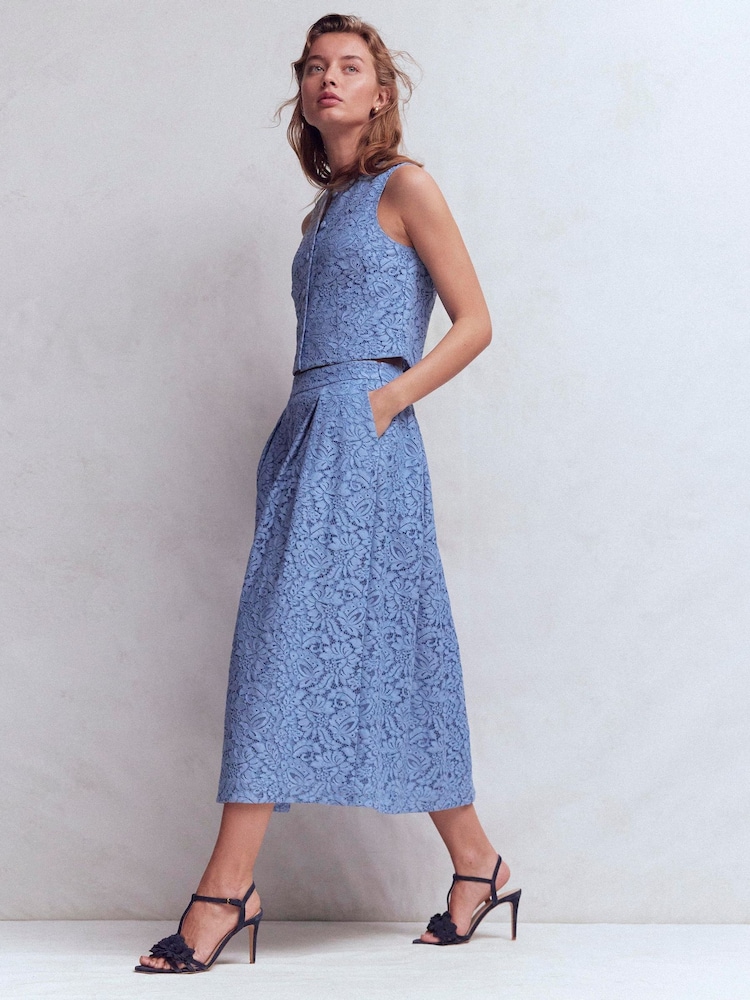 Boden Blue Verity Lace Skirt - Image 1 of 6