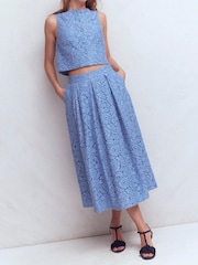 Boden Blue Verity Lace Skirt - Image 4 of 6