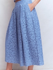Boden Blue Verity Lace Skirt - Image 5 of 6