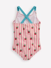 Boden Pink Cross-Back Printed Swimsuit - Image 2 of 3
