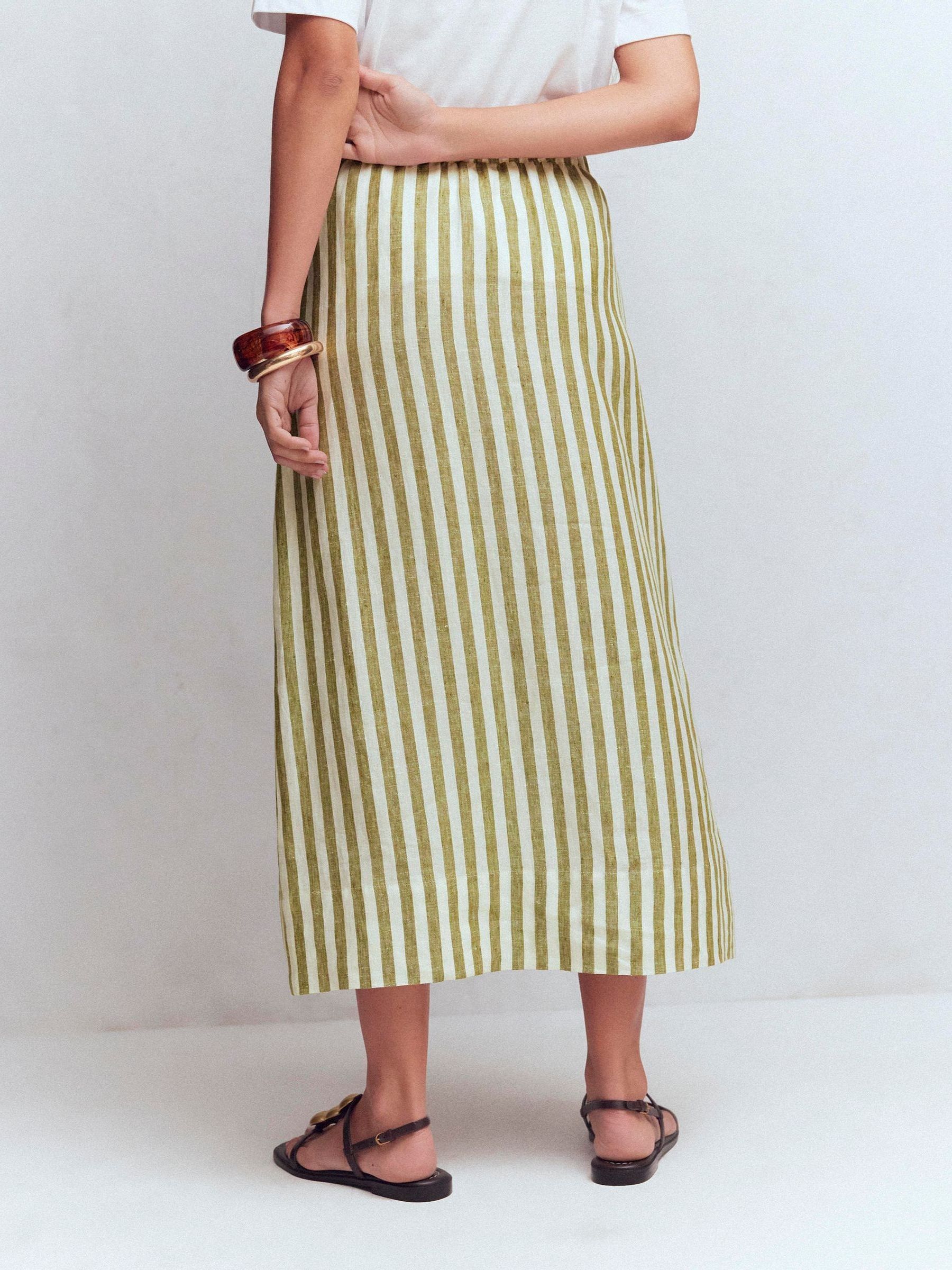 Buy Boden Green Layla Linen Skirt from Next USA