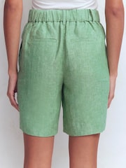 Boden Green Kensington Linen Shorts - Image 3 of 7