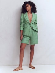 Boden Green Kensington Linen Shorts - Image 4 of 7