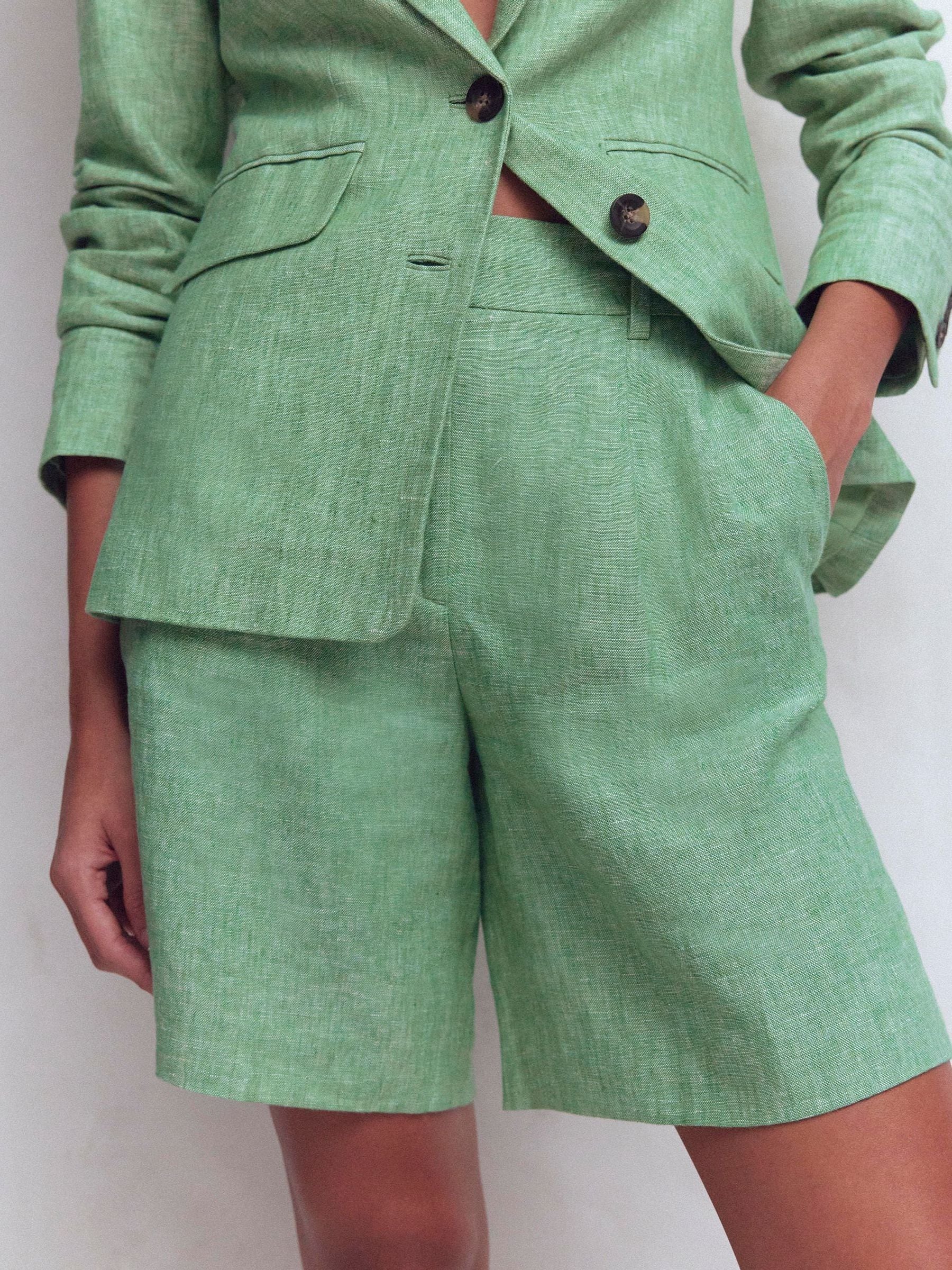 Buy Boden Green Kensington Linen Shorts from Next USA