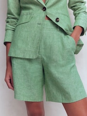 Boden Green Kensington Linen Shorts - Image 6 of 7