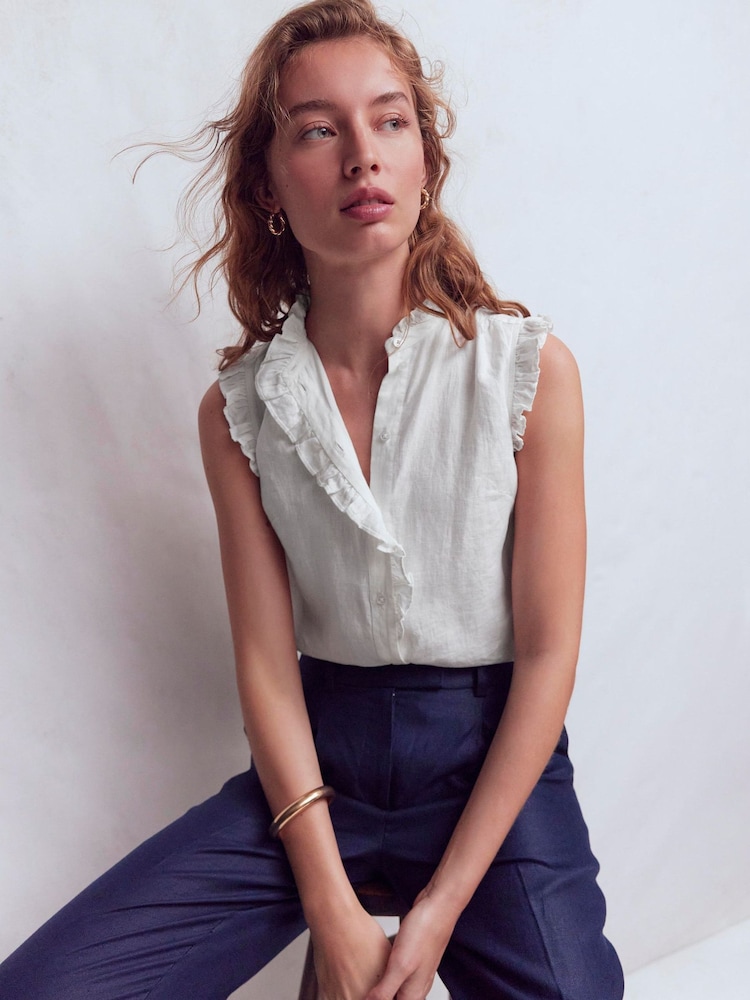 Boden Isabel リネン ノースリーブ ブラウス - 画像 1 / 4