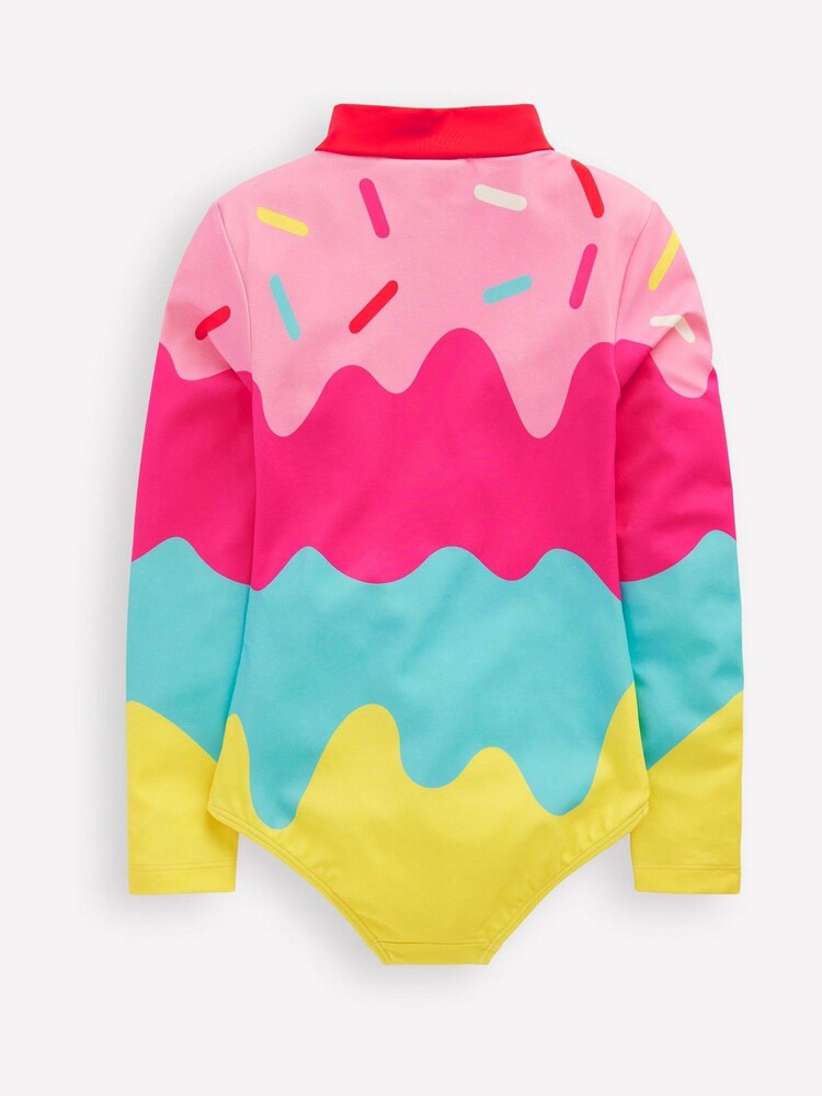 Boden Pink Fun Long Sleeve Swimsuit - Image 2 of 3