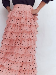 Boden Pink Tulle Tiered Skirt - Image 2 of 6