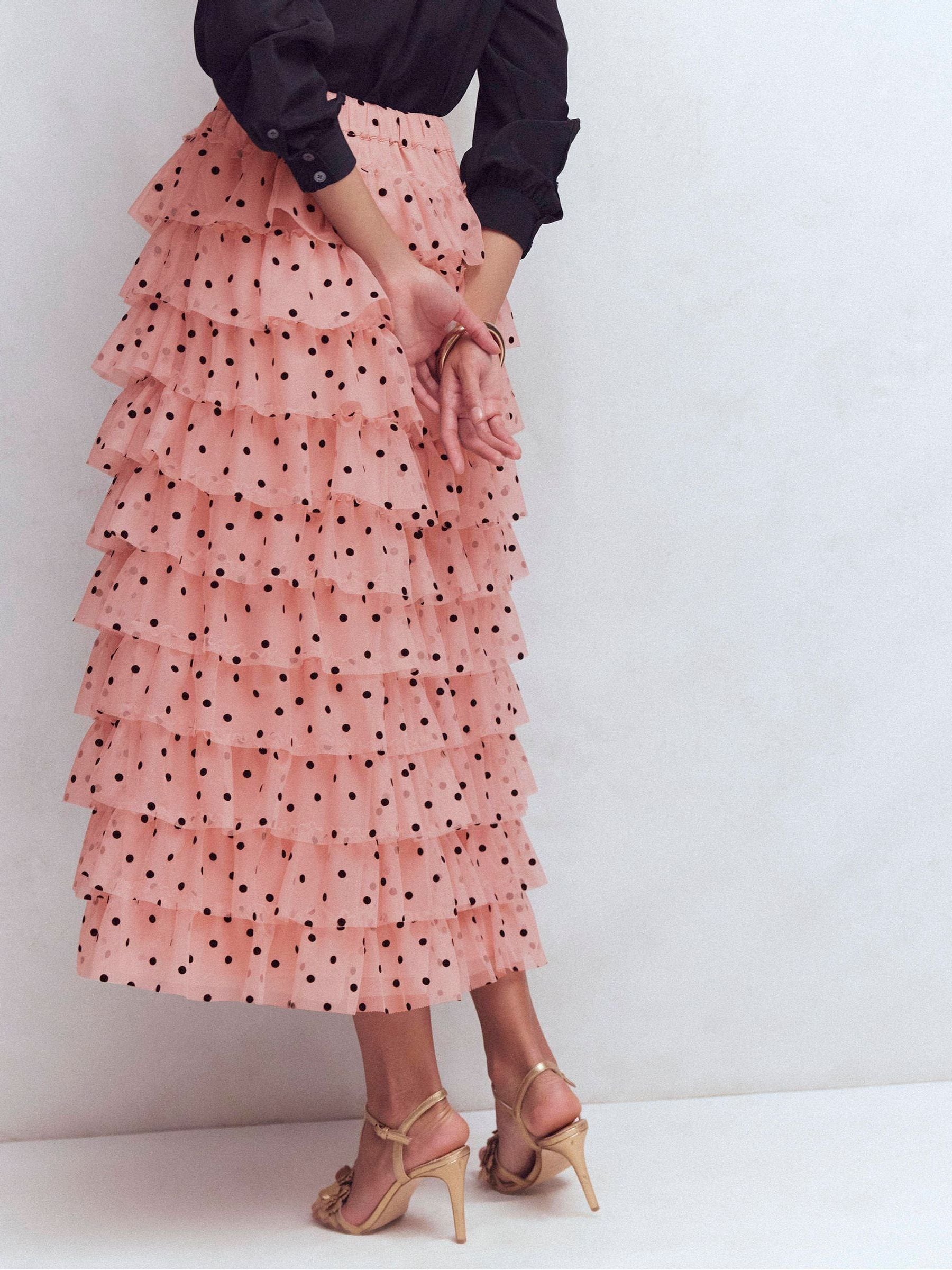 Buy Boden Pink Tulle Tiered Skirt from Next USA