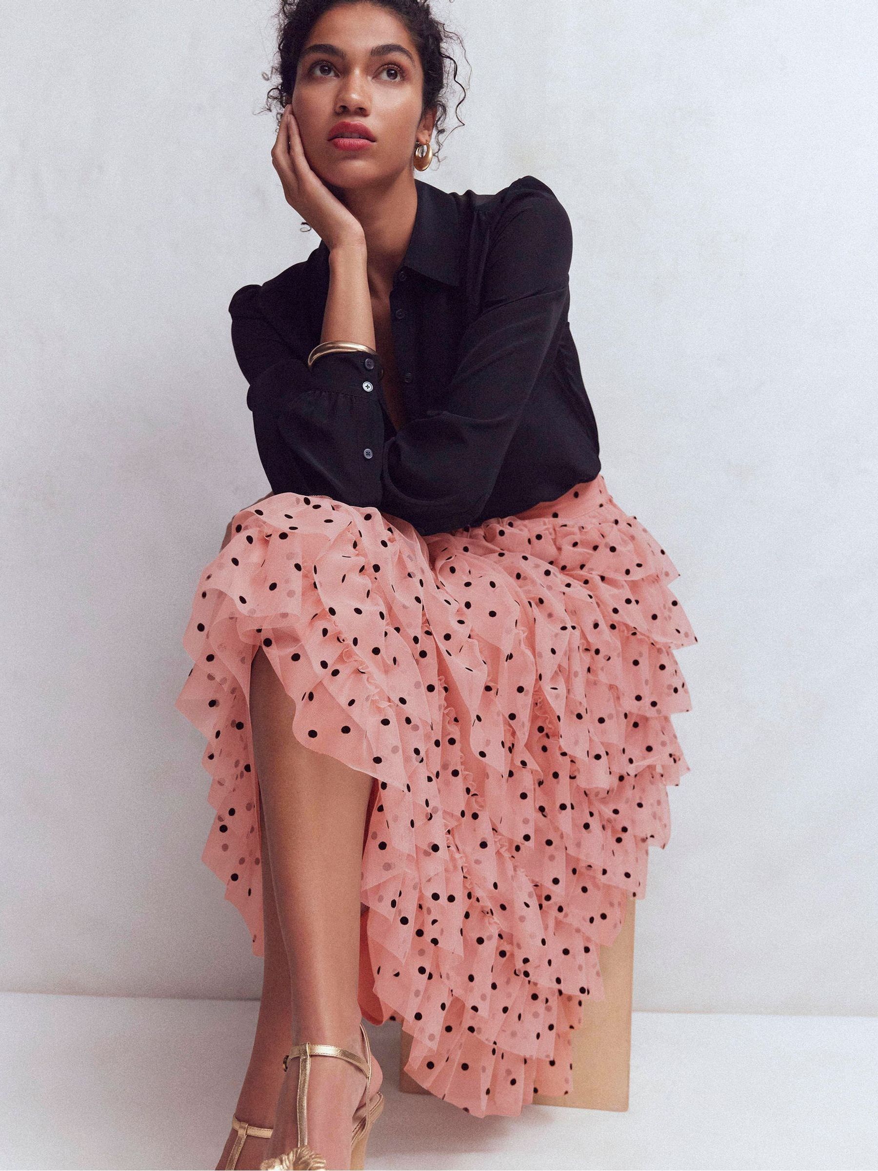 Buy Boden Pink Tulle Tiered Skirt from Next USA