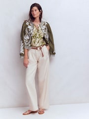 Boden Green Leah Short Sleeve Linen Top - Image 5 of 6