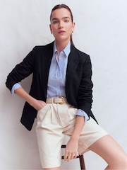 Boden Blue Stamford Linen Blazer - Image 1 of 6