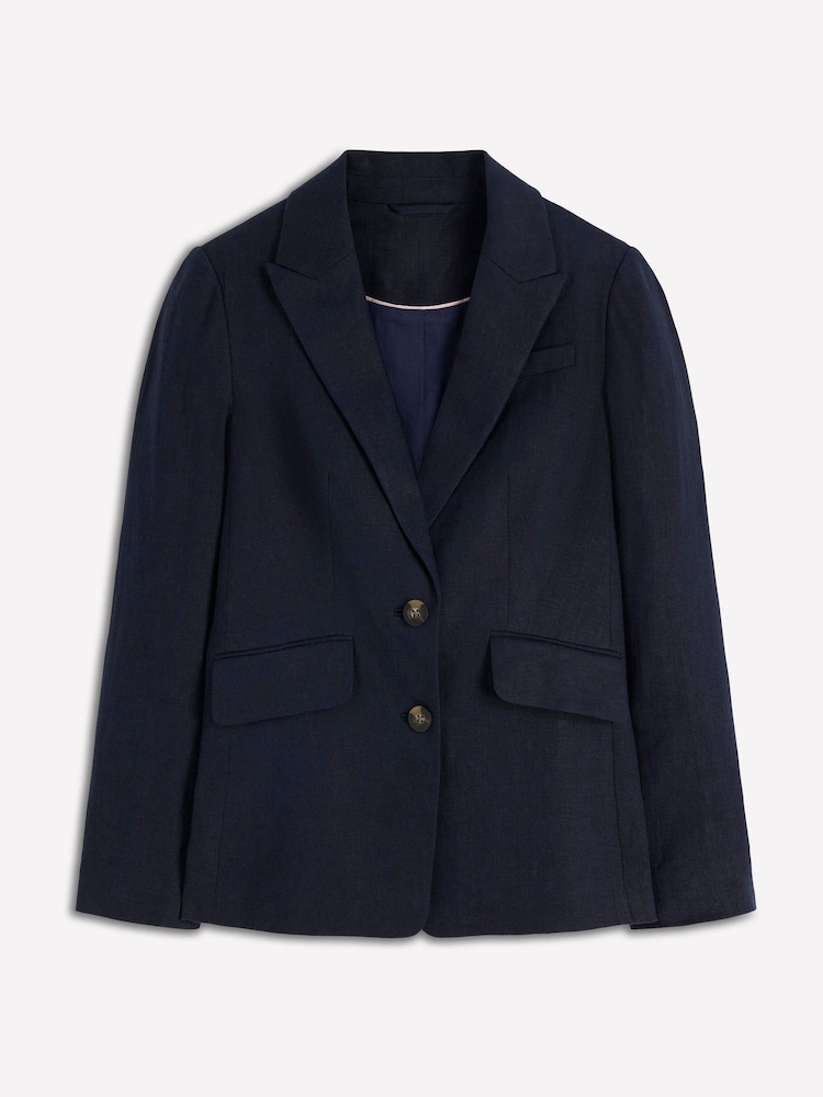 Boden Blue Stamford Linen Blazer - Image 6 of 6