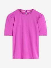 Boden Purple Ali Scallop T-Shirt - Image 5 of 5