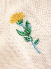 Boden Cream Valeria Crochet Trim Jumper - Image 8 of 8