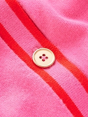 Boden Pink Liz Knitted Collared Cardigan - Image 6 of 6