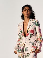 Boden Cream Woodbridge Linen Blazer - Image 1 of 7