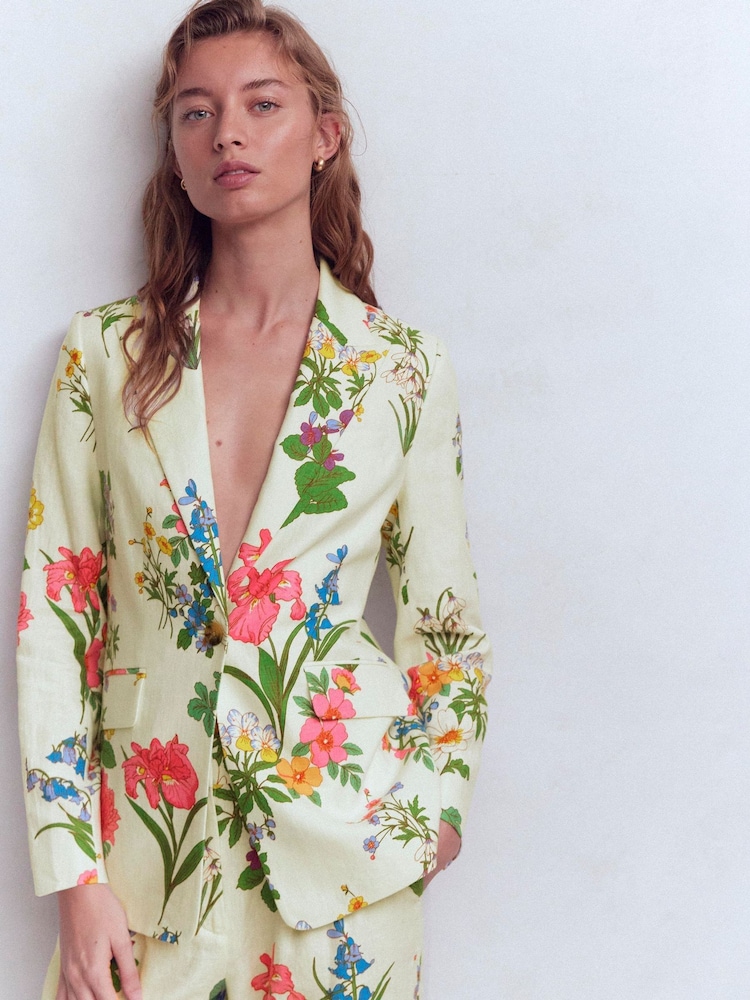 Boden Cream Woodbridge Linen Blazer - Image 2 of 7