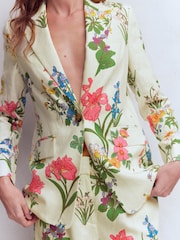 Boden Cream Woodbridge Linen Blazer - Image 3 of 7