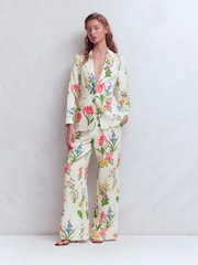 Boden Cream Woodbridge Linen Blazer - Image 5 of 7