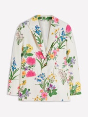 Boden Cream Woodbridge Linen Blazer - Image 7 of 7