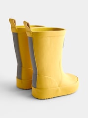 JoJo Maman Bébé Bright Yellow Plain Wellies - Image 2 of 4