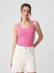 Gap Pink Soft Ribbed Sleeveless Vest Top - Image 1 of 5