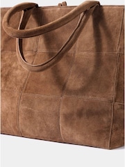 Mint Velvet Mia Suede Woven Tote Bag - תמונה 6 מתוך 6