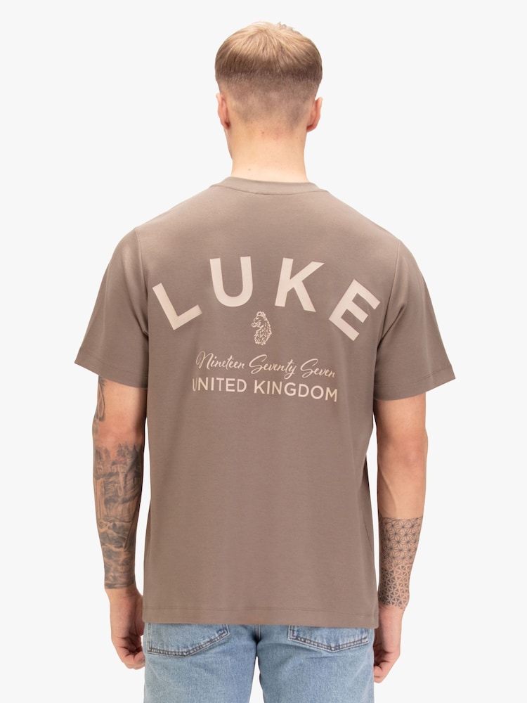 Luke 1977 Brown Drayton Relaxed Fit T-Shirt - Image 2 of 6