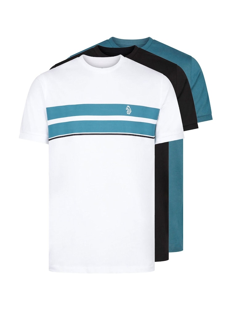Luke 1977 Black Johnys Stripe T-Shirts 3 Pack - Image 1 of 10