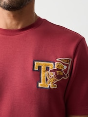 Red Varsity Badge Regular Fit Motionflex Soft Heavyweight T-Shirt - Image 2 of 5