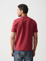 Red Varsity Badge Regular Fit Motionflex Soft Heavyweight T-Shirt - Image 4 of 5